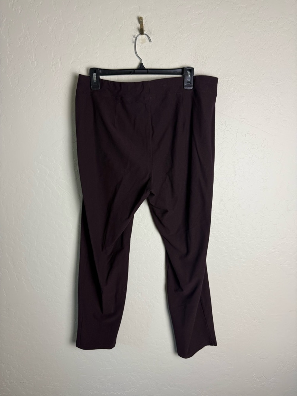 Eileen Fisher Washable Stretch Crepe Slim Ankle Pant Cassis Purple Large TK - Picture 6 of 16